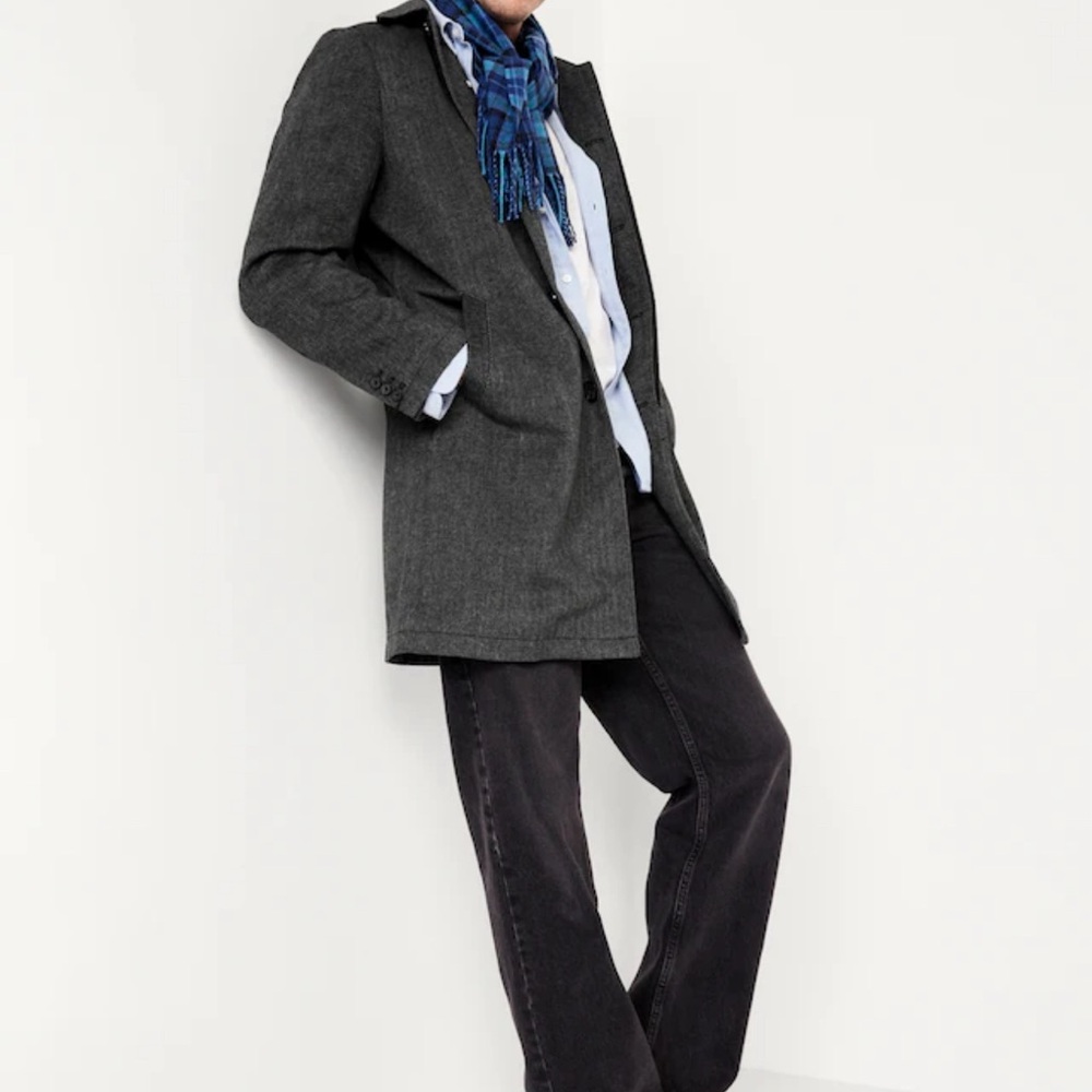Men’s soft brushed topcoat dress coat /dress jacket peacoat